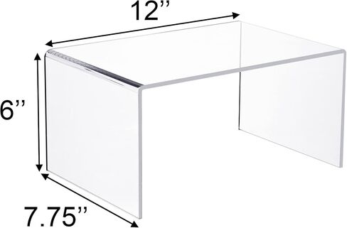 Durable 2-Pack Large Clear 5mm Thick Acrylic Display Risers for Funko POP figures,Retail Display, Display Riser Shelf Showcase Fixtures for Jewelry (4, 8''x 4''x 4.5'') in Saudi Arabia