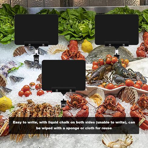 20 قطعة من مشبك حامل اللافتات البلاستيكي القابل للتدوير، على حاملات اللافتات مع سبورات صغيرة لرسائل أسعار البضائع في حفلات مكاتب السوبر ماركت in Kuwait