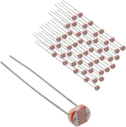 50 قطعة مستشعر ضوئي LDR خلية ضوئية لاردوينو، ESP32، ESP8266، راسبيري بي in Kuwait