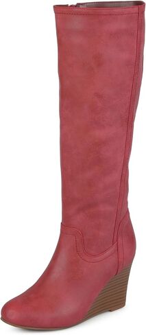 Journee Womens Langly Wedge Knee High Boots in Saudi Arabia