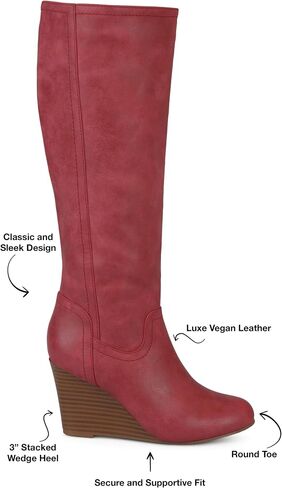 Journee Womens Langly Wedge Knee High Boots in Saudi Arabia