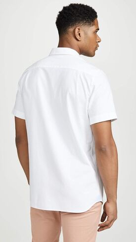 قميص رجالي من Lacoste بأكمام قصيرة وياقة أكسفورد مع أزرار سفلية مقاس عادي in Saudi Arabia