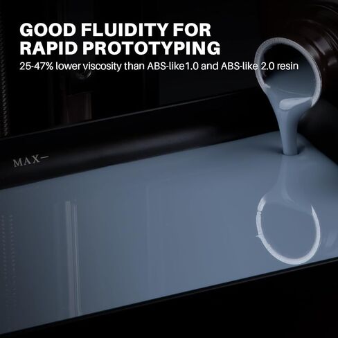 ELEGOO ABS-Like 3D Printer الراتنج 3.0، 405 نانومتر راتنج فوتوبوليمر معالج بالأشعة فوق البنفسجية للمريخ وزحل والمشتري MSLA DLP LCD طباعة ثلاثية الأبعاد بقوة ومتانة، دقة عالية، لزوجة منخفضة، رمادي 1000 جم in Saudi Arabia