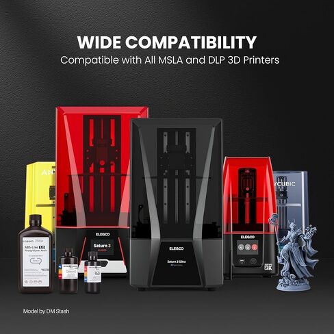 ELEGOO ABS-Like 3D Printer الراتنج 3.0، 405 نانومتر راتنج فوتوبوليمر معالج بالأشعة فوق البنفسجية للمريخ وزحل والمشتري MSLA DLP LCD طباعة ثلاثية الأبعاد بقوة ومتانة، دقة عالية، لزوجة منخفضة، رمادي 1000 جم in Saudi Arabia
