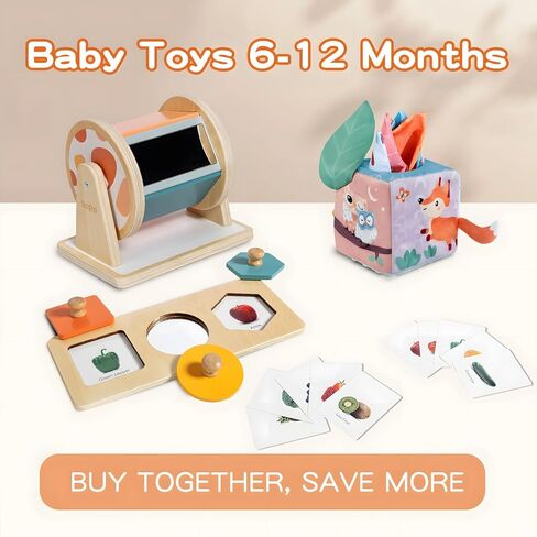 Wooden ​Montessori Learning Toys Kit,Babies Toys Set for 1 Year Old, Sensory and Thinking Play kit for Toddlers (Boys and Girls). 4 in 1 Drop Box; Rocking Stacker; Bead Maze. in Saudi Arabia