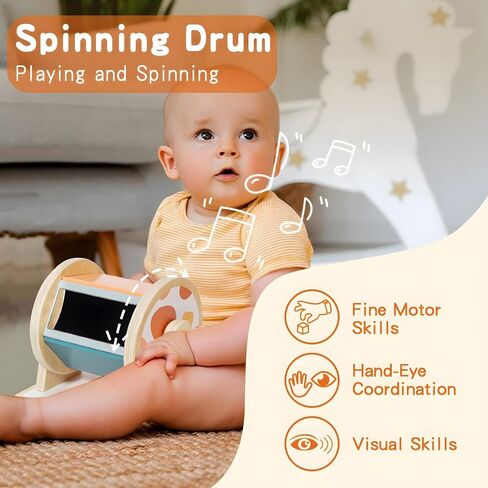 Wooden ​Montessori Learning Toys Kit,Babies Toys Set for 1 Year Old, Sensory and Thinking Play kit for Toddlers (Boys and Girls). 4 in 1 Drop Box; Rocking Stacker; Bead Maze. in Saudi Arabia