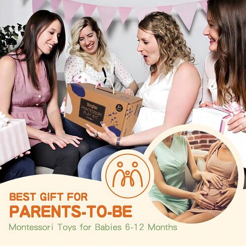 Wooden ​Montessori Learning Toys Kit,Babies Toys Set for 1 Year Old, Sensory and Thinking Play kit for Toddlers (Boys and Girls). 4 in 1 Drop Box; Rocking Stacker; Bead Maze. in Saudi Arabia