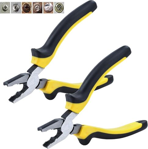 2-Piece Screw Pliers, 6.5'' Stripped Extractor Pliers Set Non-slip Jaws, Stripped Screw Remover Tools, Lineman Pliers for Quickly Removal of Damaged or Rusted Fasteners (2pcs) in Saudi Arabia