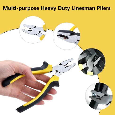 2-Piece Screw Pliers, 6.5'' Stripped Extractor Pliers Set Non-slip Jaws, Stripped Screw Remover Tools, Lineman Pliers for Quickly Removal of Damaged or Rusted Fasteners (2pcs) in Saudi Arabia