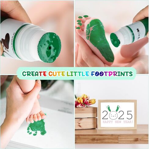 75ml Pink Baby Hand and Footprint Ink Kit, Baby Handprint Footprint Paint, Dog Cat Paw Print Kit, Washable, Non Toxic Acid-Free, Safe Gentle for Home Christmas New Year DIY Keepsake Stamp in Saudi Arabia