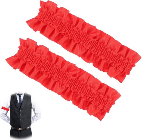 1Pair Arm Garters for Men Sleeve Garters 1920's Armband Garter Roaring Anti-Slip Shirt Sleeve Holders for Men Women Roaring Arm Garters Shirt Belt Costume Classic Casino Dealer Armband Garter in Saudi Arabia