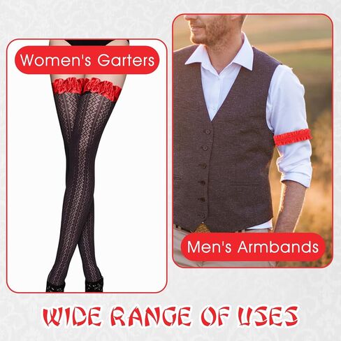 1Pair Arm Garters for Men Sleeve Garters 1920's Armband Garter Roaring Anti-Slip Shirt Sleeve Holders for Men Women Roaring Arm Garters Shirt Belt Costume Classic Casino Dealer Armband Garter in Saudi Arabia