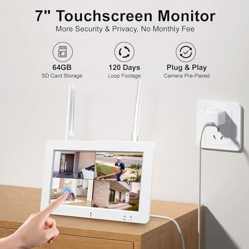 Solar Camera Outdoor Wireless, 4MP WiFi Battery Powered Security Camera with PIR Motion Detection, Floodlight Color Night Vision, 2-Way Audio, Work with Alexa in Saudi Arabia
