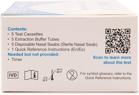 اختبار Flowflex® Plus لكوفيد-19 والإنفلونزا A/B المنزلي - (عبوة واحدة، 5 اختبارات) اختبار سريع لمستضد الأنفلونزا A&B 3 في 1، النتائج في 15 دقيقة، معتمد من إدارة الغذاء والدواء. مسحة أنفية غير جراحية، سهلة الاستخدام دون أي إزعاج in Kuwait