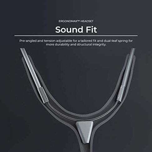 MDF Instruments, MD One Stainless Steel Stethoscope, Adult, Black Tube, Black Chestpieces-Headset, MDF777BO in Kuwait