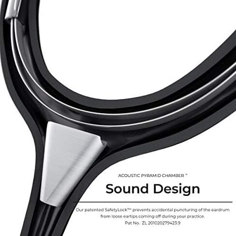 MDF Instruments, MD One Stainless Steel Stethoscope, Adult, Black Tube, Black Chestpieces-Headset, MDF777BO in Kuwait