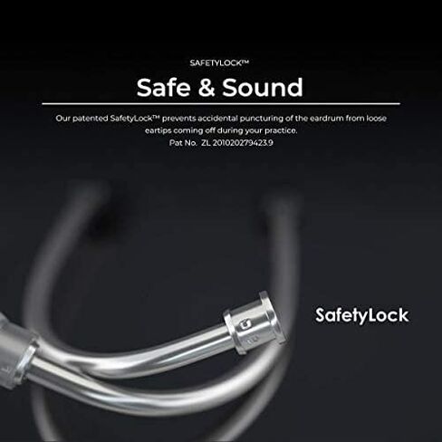 MDF Instruments, MD One Stainless Steel Stethoscope, Adult, Black Tube, Black Chestpieces-Headset, MDF777BO in Kuwait