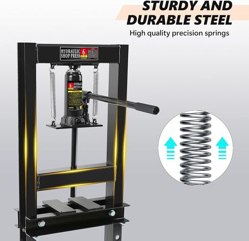 12 Ton Hydraulic Press, H-Frame Garage Floor Shop Press with Built-in Relief Valve to Bend, Straighten, Or Press Parts, Install Bearings & U-Joints in Saudi Arabia