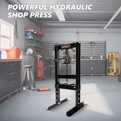 12 Ton Hydraulic Press, H-Frame Garage Floor Shop Press with Built-in Relief Valve to Bend, Straighten, Or Press Parts, Install Bearings & U-Joints in Saudi Arabia