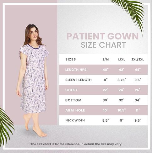 NY Threads Women's Hospital Gown Soft and Stylish Patient Gown in Kuwait
