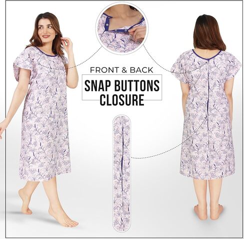 NY Threads Women's Hospital Gown Soft and Stylish Patient Gown in Kuwait