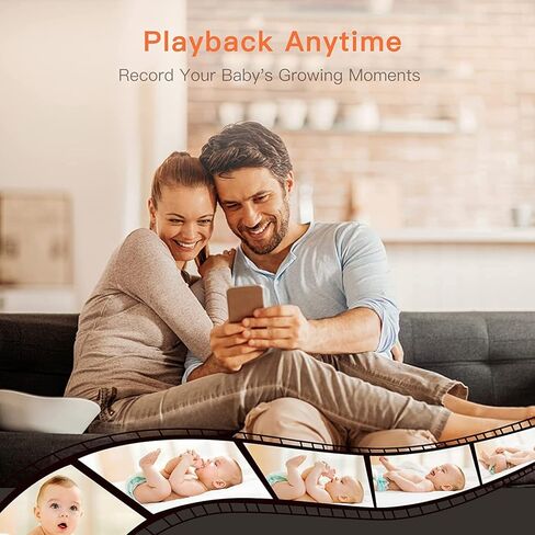 ARENTI Split-Screen Baby Monitor 2 Cameras, Audio Monitor with Two 2K UHD WiFi Cameras,720P 5" Color Display,Night Vision,Cry Detection,Motion Detection,Temp&Humidity Sensor,Two Way Talk,App Control in Saudi Arabia