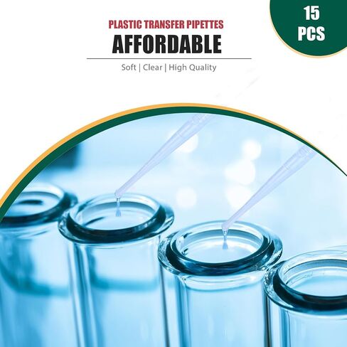 moveland 200PCS 3ml Disposable Plastic Transfer Pipettes, Calibrated Dropper Suitable for Science Laboratory, DIY Art in Kuwait