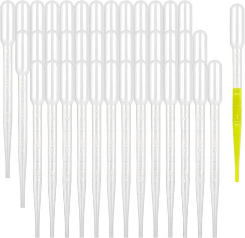 moveland 200PCS 3ml Disposable Plastic Transfer Pipettes, Calibrated Dropper Suitable for Science Laboratory, DIY Art in Kuwait