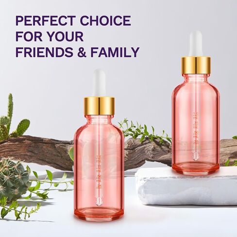 Bumobum Dropper Bottle 1 oz, 2 pack Amber Glass Eye Dropper Bottles with Labels and Funnel, Tincture Bottle with Measured Dropper - Leakproof Essential Oils Bottles for Health, Personal Care & Beauty in Kuwait