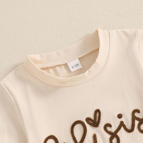 YINGISFITM Little Brother Little Sister Newborn Outfit Long Sleeve Sweatshirt Romper Infant Jumpsuit Fall Baby Girl Clothes in Kuwait