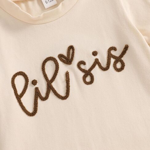 YINGISFITM Little Brother Little Sister Newborn Outfit Long Sleeve Sweatshirt Romper Infant Jumpsuit Fall Baby Girl Clothes in Kuwait