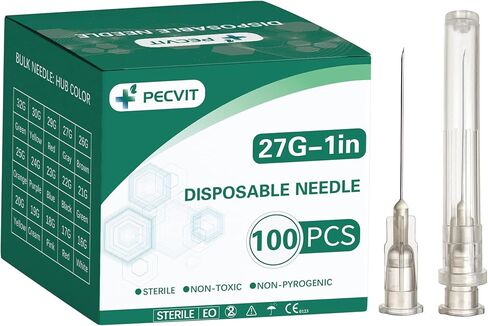 100Pack 25Ga 1 inch (25mm) Needles Luer Lock Lab Dispensing Accessories for Measuring,Refilling Inks in Saudi Arabia