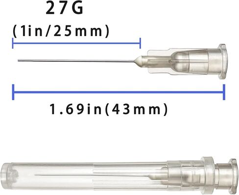 100Pack 25Ga 1 inch (25mm) Needles Luer Lock Lab Dispensing Accessories for Measuring,Refilling Inks in Saudi Arabia