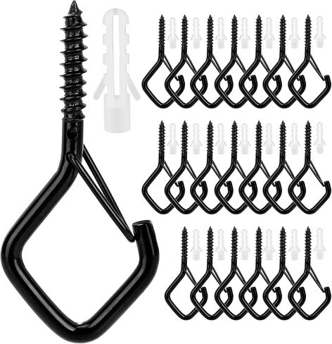 10PCS Ceiling Hooks for Hanging Lights Wall Hooks for Hanging Heavy Duty Screw Hooks White Plant Hooks Eye Hooks Cup Hooks Screw-in Hooks Siding Hooks Metal Hooks Garage Hooks Christmas Light Clips in Saudi Arabia