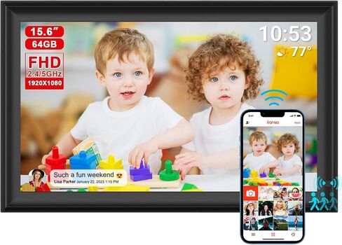 32GB 10.1 Inch WiFi Digital Picture Frame with 1280x800 HD IPS Touch Screen, Send Photo or Videos via App or Email,Support USB Drive/SD Card Extend Storage,Auto-Rotate,Wall Mountable in Saudi Arabia