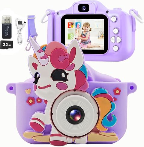 Kids Camera Toys,Digital Camera Toys,Toddler Camera with Dual Cameras 1080P HD Video,Mini Toy Camera with Silicone Cover,Christmas Birthday Gifts for 3-12 Year Old Boys Girls (Panda Pink) in Saudi Arabia