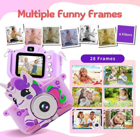 Kids Camera Toys,Digital Camera Toys,Toddler Camera with Dual Cameras 1080P HD Video,Mini Toy Camera with Silicone Cover,Christmas Birthday Gifts for 3-12 Year Old Boys Girls (Panda Pink) in Saudi Arabia