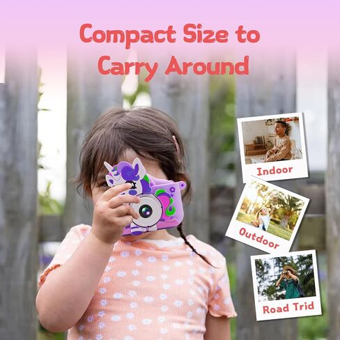 Kids Camera Toys,Digital Camera Toys,Toddler Camera with Dual Cameras 1080P HD Video,Mini Toy Camera with Silicone Cover,Christmas Birthday Gifts for 3-12 Year Old Boys Girls (Panda Pink) in Saudi Arabia