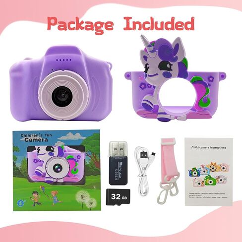 Kids Camera Toys,Digital Camera Toys,Toddler Camera with Dual Cameras 1080P HD Video,Mini Toy Camera with Silicone Cover,Christmas Birthday Gifts for 3-12 Year Old Boys Girls (Panda Pink) in Saudi Arabia