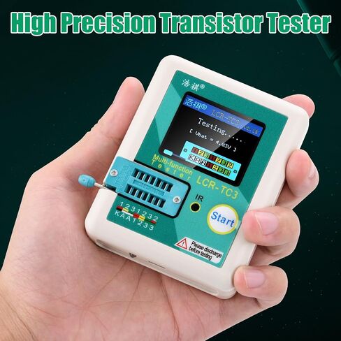 Aideepen High Precision Transistor Tester TC3 TCR-TC3 Multifunctional Graphic 160 * 128 TFT LCD Display Diode Triode Capacitance LCR ESR Meter Battery Tester in Saudi Arabia