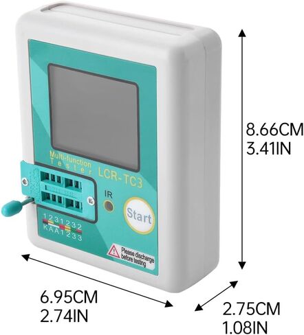 Aideepen High Precision Transistor Tester TC3 TCR-TC3 Multifunctional Graphic 160 * 128 TFT LCD Display Diode Triode Capacitance LCR ESR Meter Battery Tester in Saudi Arabia