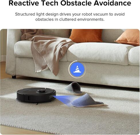 roborock Qrevo Plus Robot Vacuum and Mop with FlexiArm Design Edge Mopping, Self-Emptying, 10 mm Liftable Mops, Auto Mop Washing & Drying, Reactive Tech Obstacle Avoidance, 7,000 Pa Suction, Black in Saudi Arabia