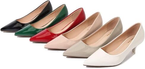 Stunner Women's Classic Fashion Pointed Toe Low Heel Dress Pumps Shoes Purple 38(7) 2 in Kuwait