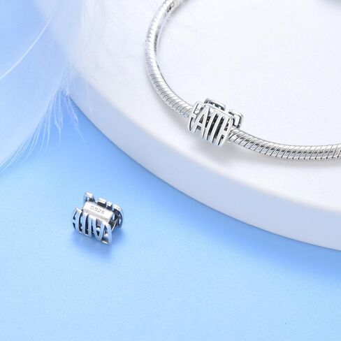 ARTCHARM I Love You Nana Heart Charm Antique Sterling Silver Bead Fit on DIY Bracelet in Saudi Arabia