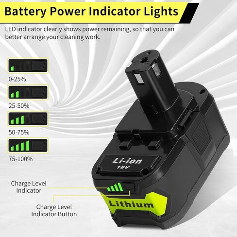 2 Pack 6.0Ah 18V Replacement Battery for Ryobi 18V Battery, Lithium-Ion Battery Compatible with Ryobi ONE+ 18V P108 P102 P103 P104 P105 P107 P109 P190 P122 in Saudi Arabia