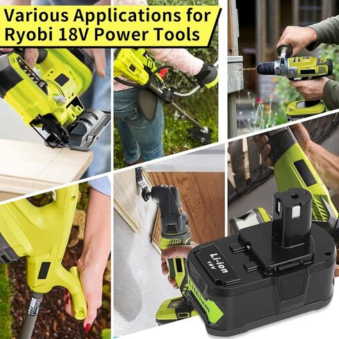 2 Pack 6.0Ah 18V Replacement Battery for Ryobi 18V Battery, Lithium-Ion Battery Compatible with Ryobi ONE+ 18V P108 P102 P103 P104 P105 P107 P109 P190 P122 in Saudi Arabia