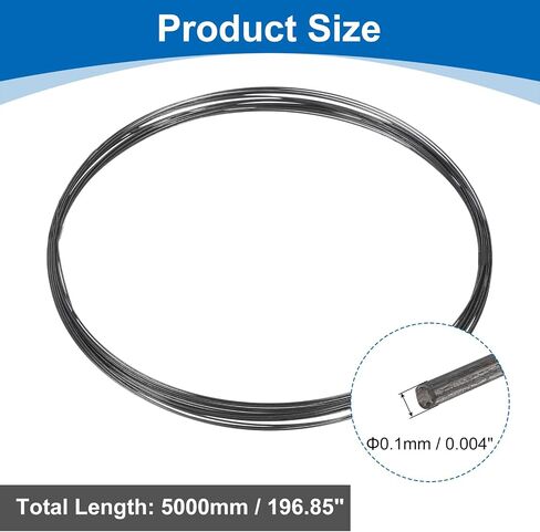 uxcell Tungsten Wire, 99.95% High Purity Tungsten Wire 1mm Dia x 1 Meter Length Tungsten Filament Metal Coil for Light Bulb Production Electronics Industry in Saudi Arabia