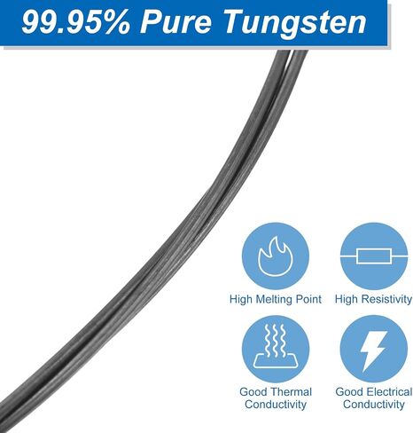 uxcell Tungsten Wire, 99.95% High Purity Tungsten Wire 1mm Dia x 1 Meter Length Tungsten Filament Metal Coil for Light Bulb Production Electronics Industry in Saudi Arabia