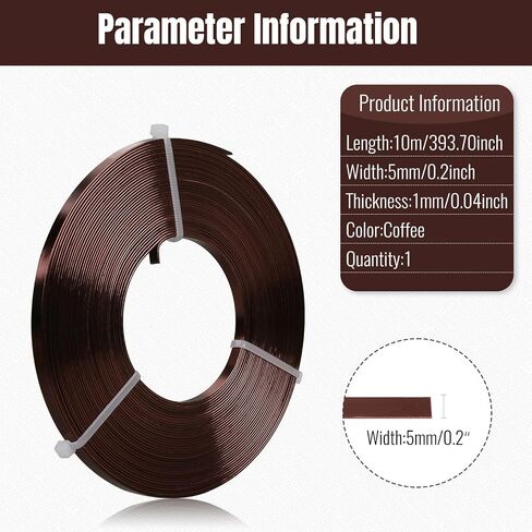 Flat Aluminum Wire - 5 x 1mm - 32.8 Feet Wide Flat Jewelry Craft Wire for Bezel, Sculpting, Armature, Jewelry Making - Silver in Saudi Arabia