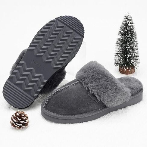 Stelle Women's Furry Platform Comfy Slippers Winter Fluffy Cozy Plush Home Shoes Indoor Outdoor in Kuwait